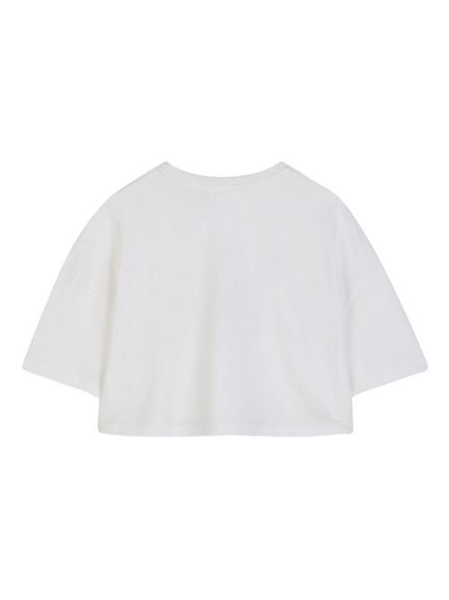 T-shirt bambina Chloé corta bianca Chloe' Kids | C20859117